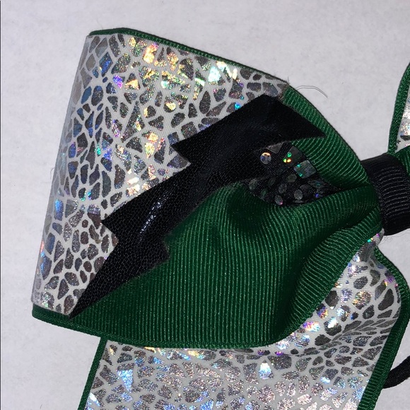 🎀 Bow - Green/Silver/Black. - Picture 3 of 3